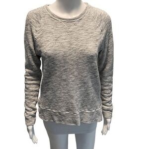 Stateside Grey‎ Textured Supima Cotton Pullover Sweatshirt Size S